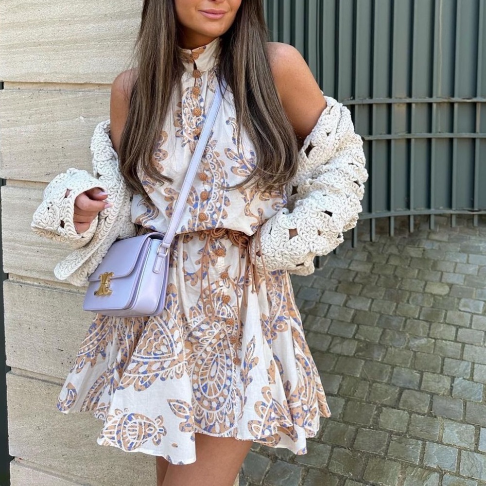 NWT Zara print dress with belt